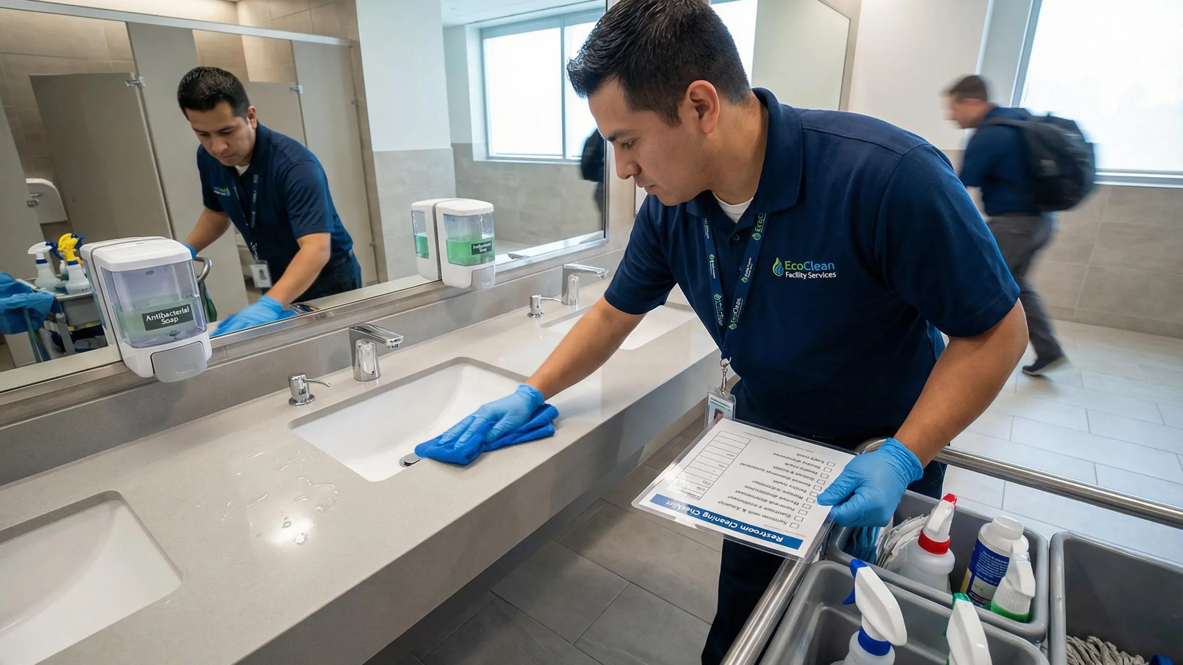 Team delivering professional cleaning services Houston in modern office environment