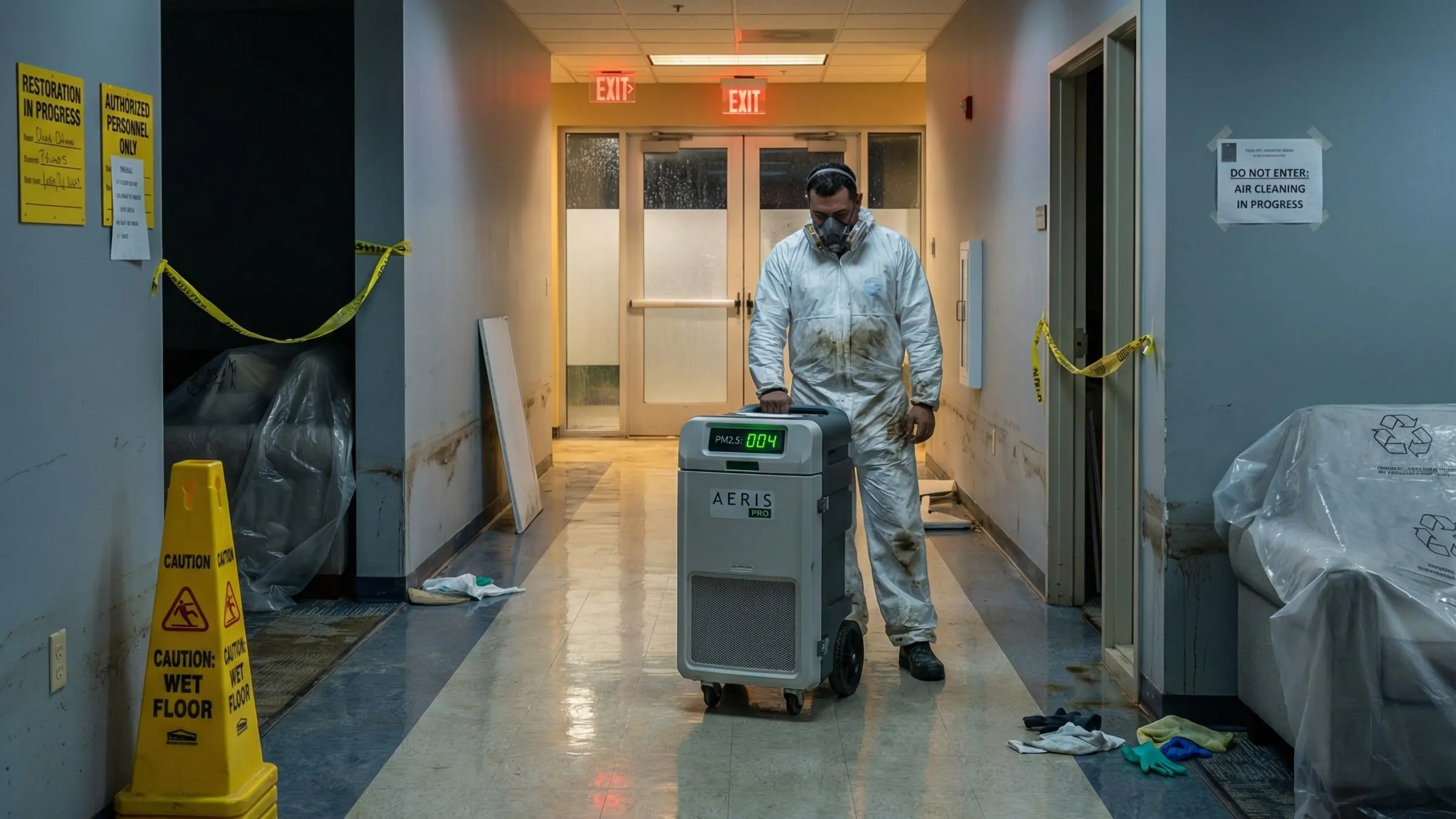Commercial building cleaning after hurricane or flood damage in Houston, facility manager’s guide