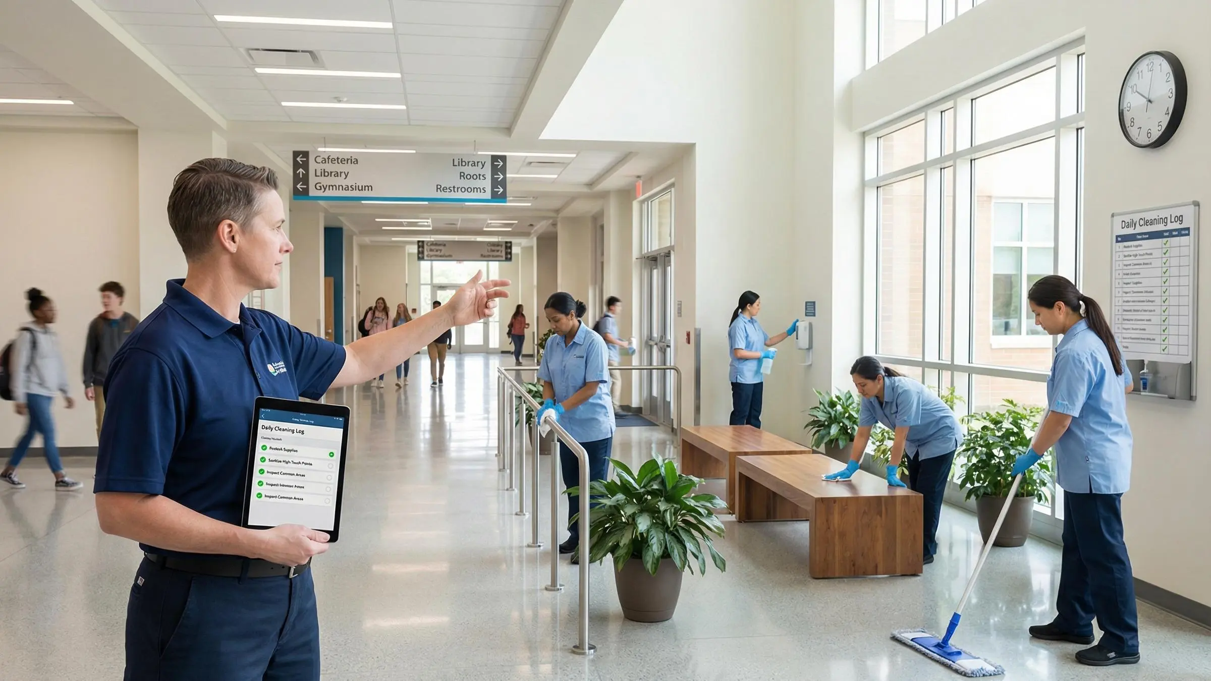 Office cleaning team in Katy, TX providing commercial cleaning for business complexes and office parks