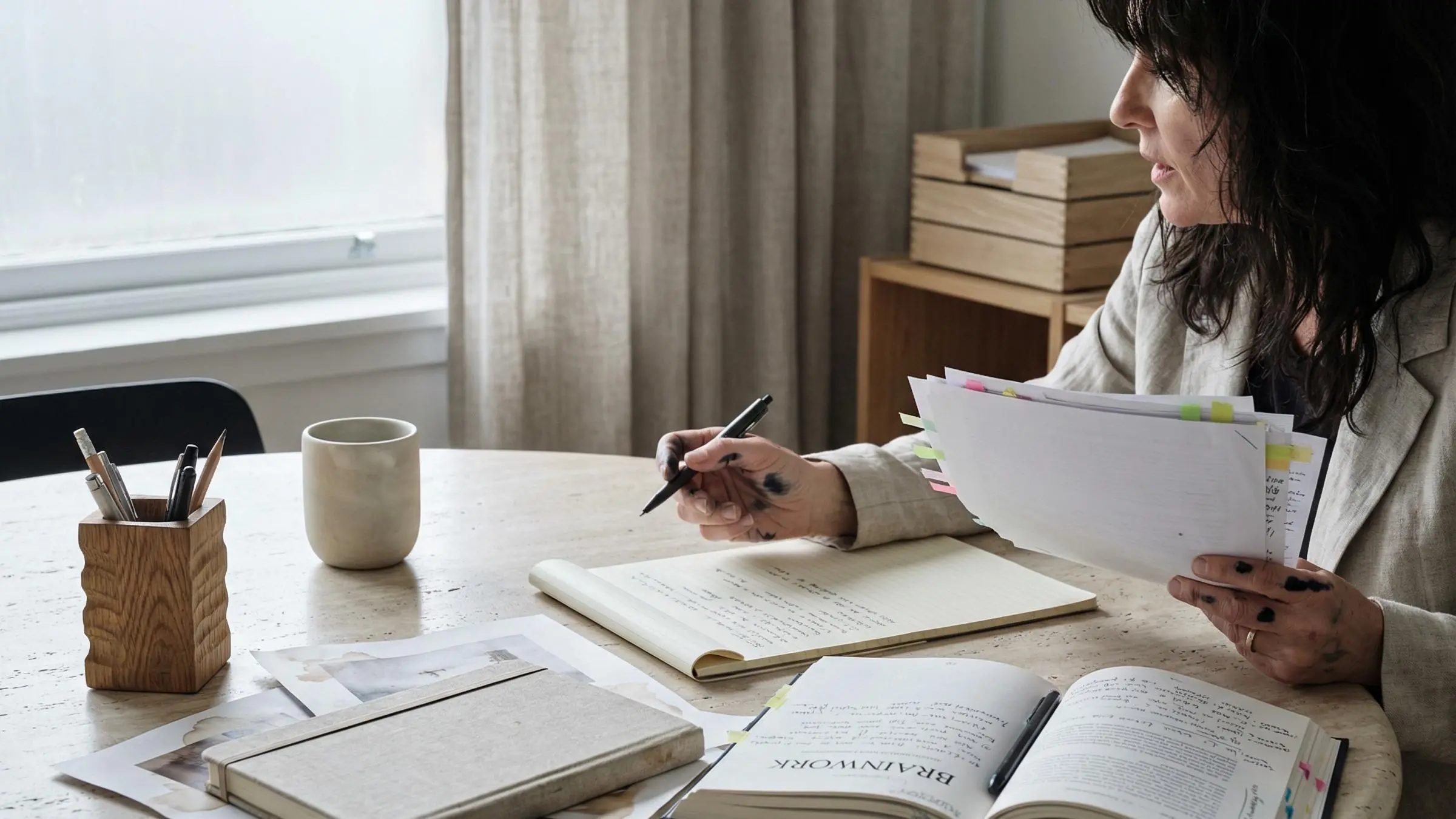 Business team planning B2B growth strategies with neuroscience-informed positioning on whiteboard