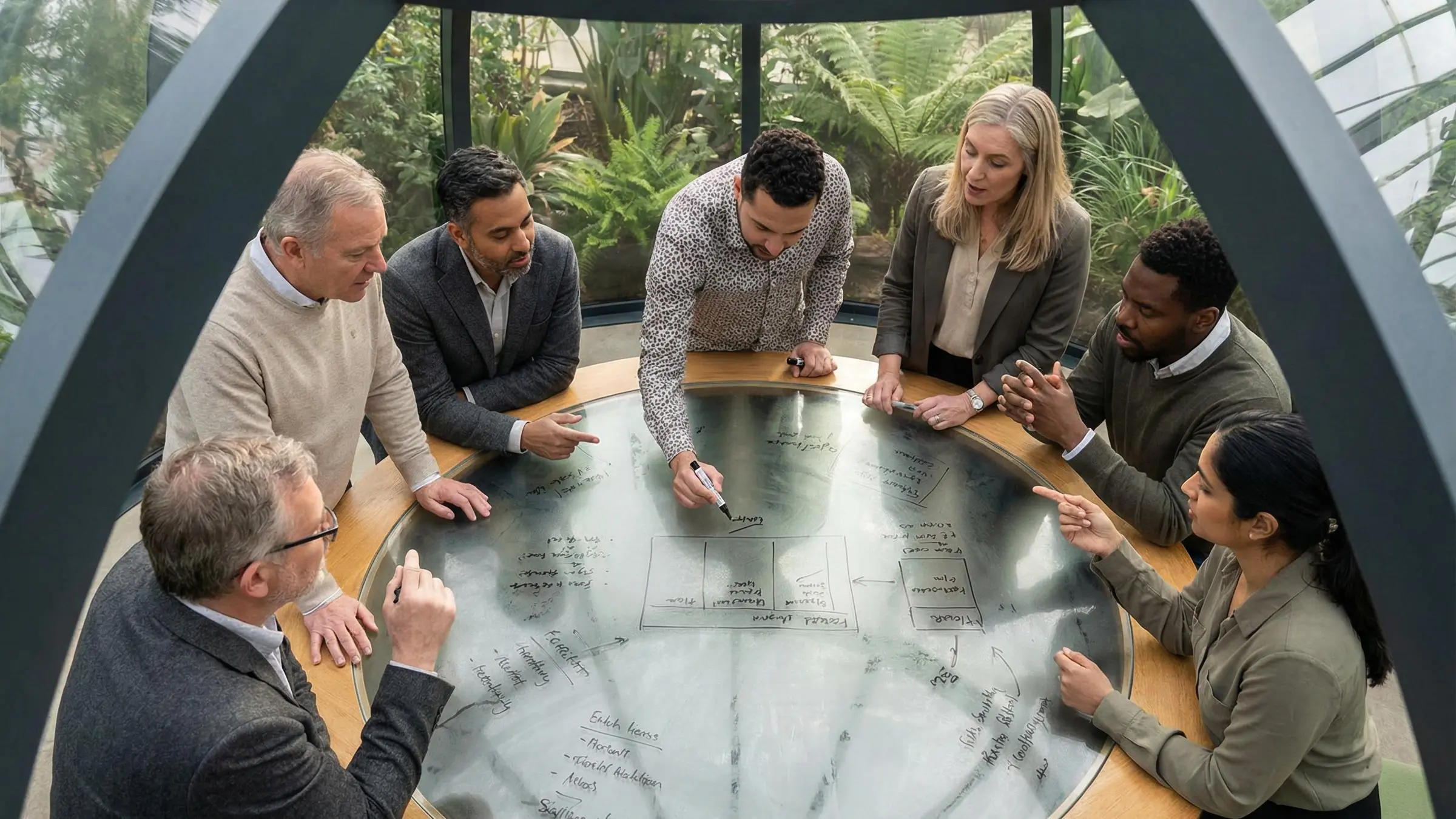 Marketing strategy workshops for energy sector professionals collaborating at a business forum