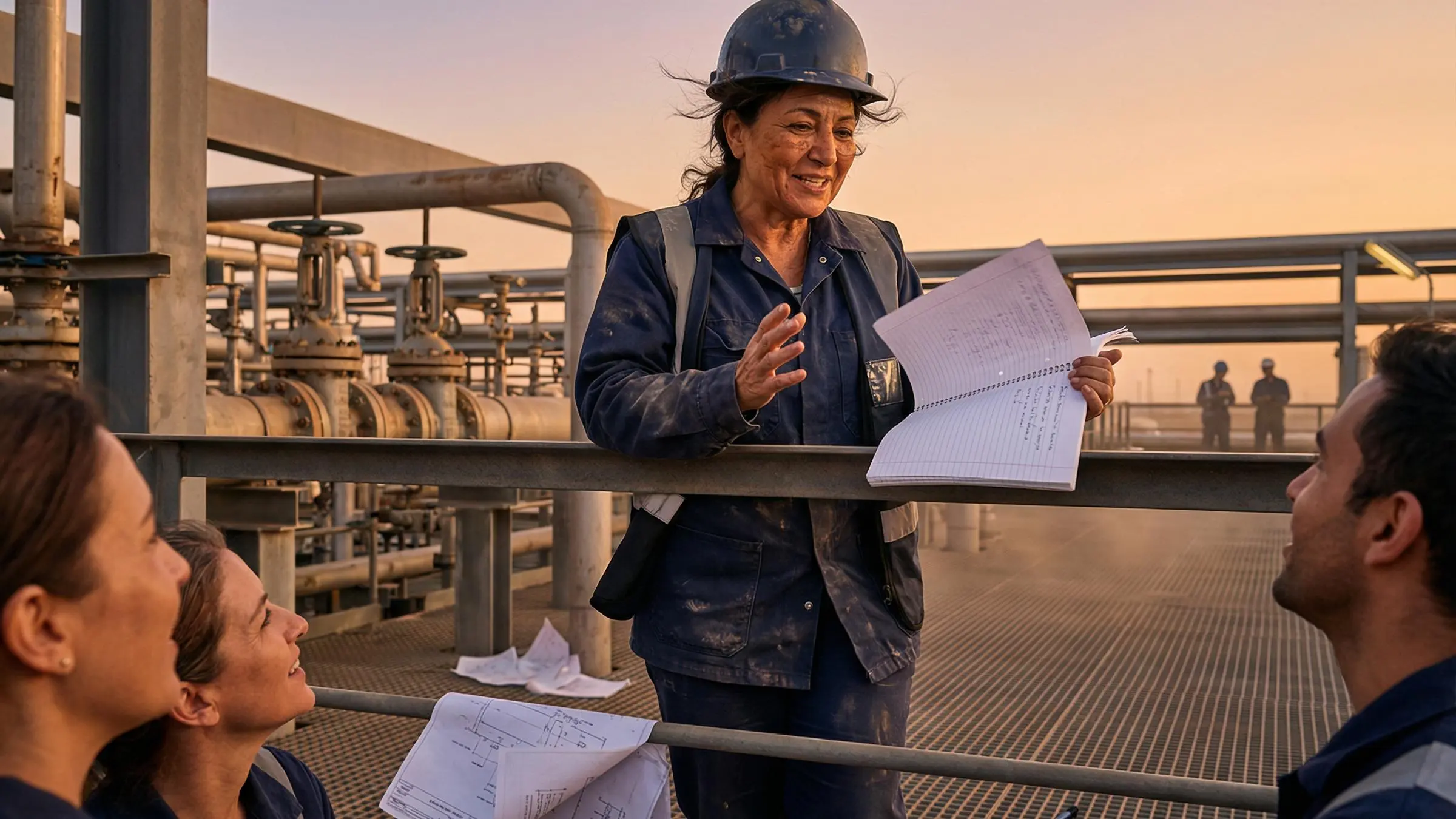 Oil and gas leaders participating in executive storytelling training session