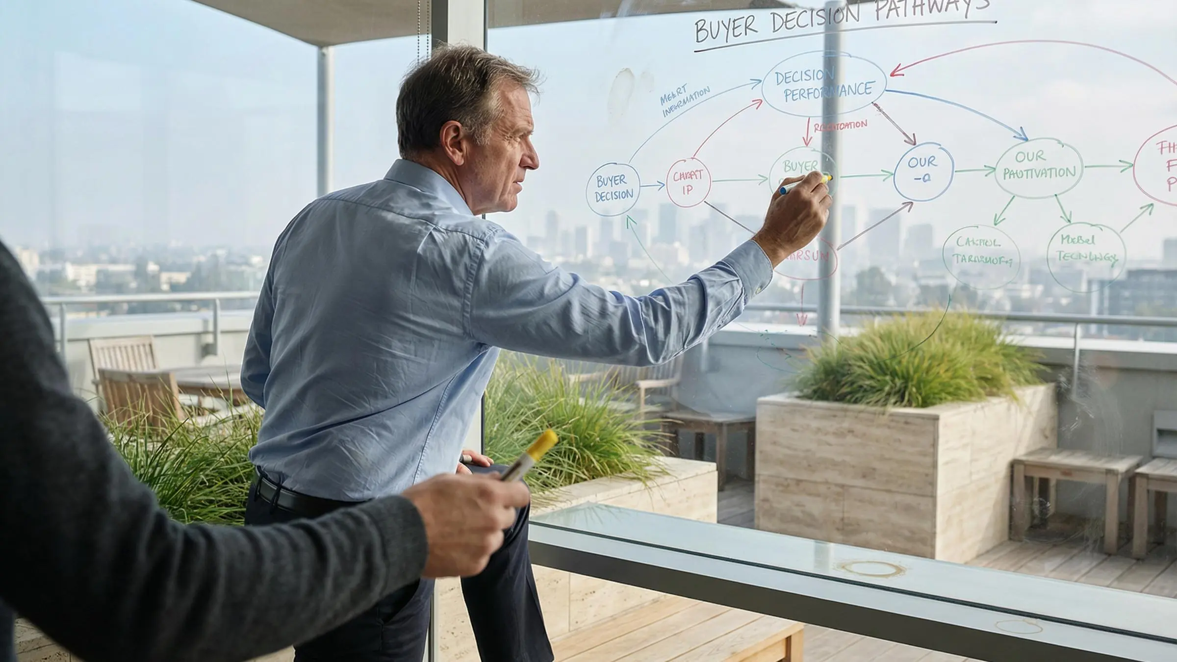 Modern office workspace with team collaborating, representing top brand strategy firms