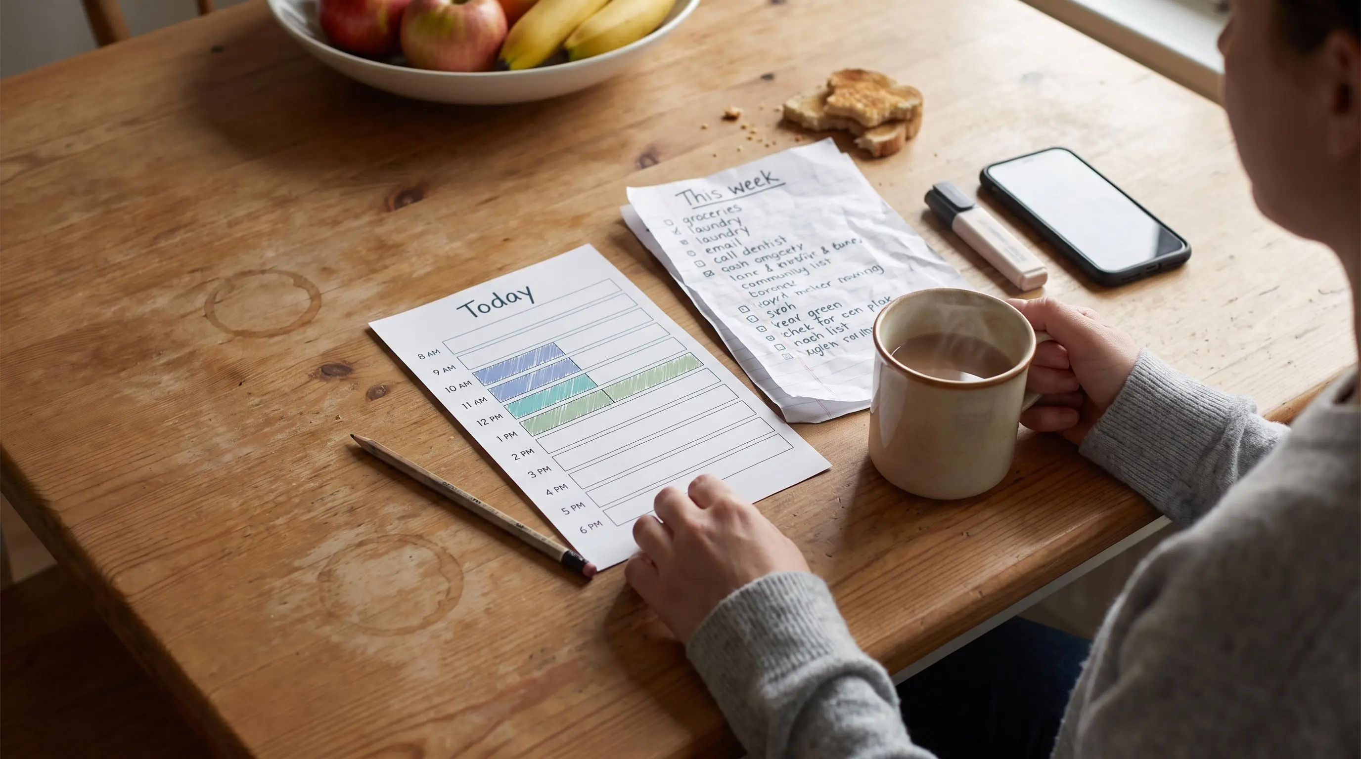Visual progress tracker for your workday showing completed tasks and calming momentum
